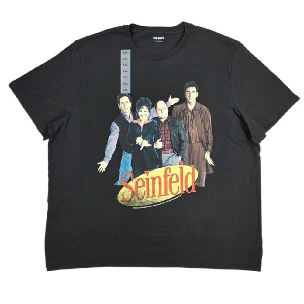 Old Navy Seinfeld Graphic T-Shirt Mens XXL Black Cast Logo 807721-00-1 NWT